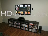 TV mounted above fireplace in a home in West Hills, CA
