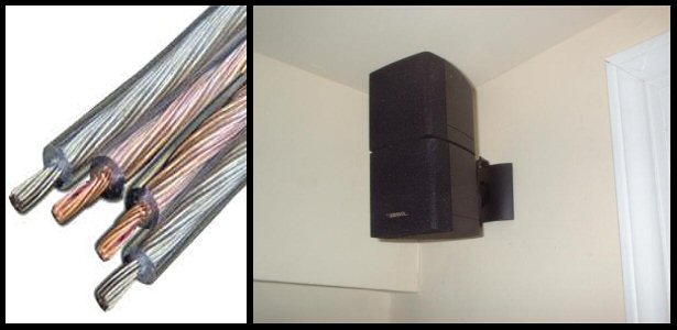 Speaker wiring and mounting