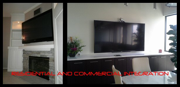 TV mounted above fireplace